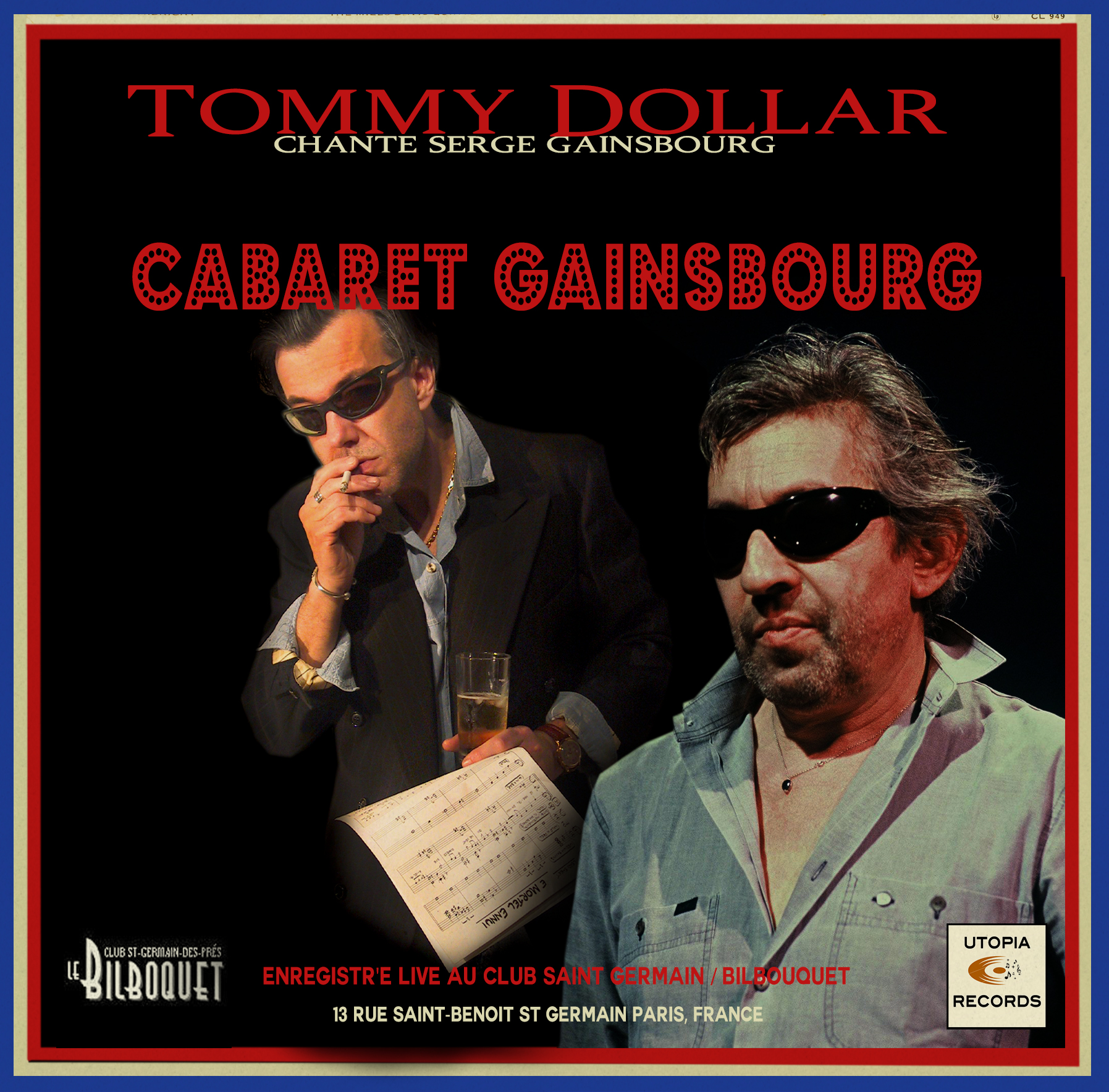 COVER  CABARET GAINSBOURG Paris    